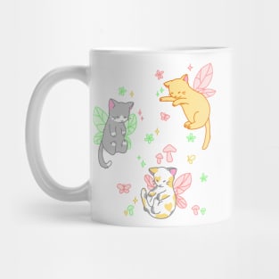 fairy kitties (red/green/yellow) Mug